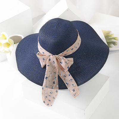 Bow Ribbon Panama Beach Sun Hat