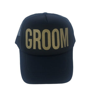 'GROOM' and 'BRIDE' Snapback Baseball Cap